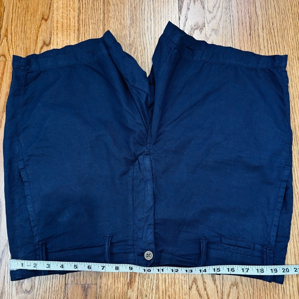 Polo Ralph Lauren Men’s 38 Mid Rise Straight Fit Navy Blue Linen Cotton Shorts - Picture 9 of 16